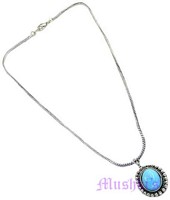 Metal pendant with Chain necklace - click here for large view